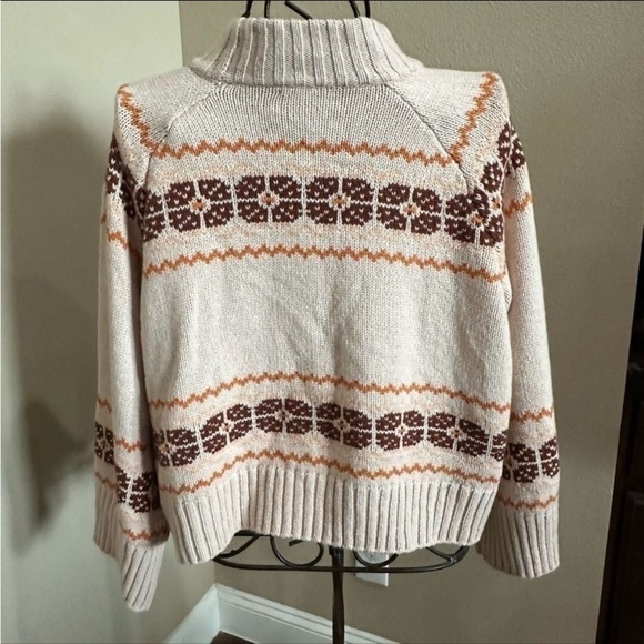 MADEWELL Overbrook Fair Isle Mockneck Sweater, EUC! - Picture 5 of 7